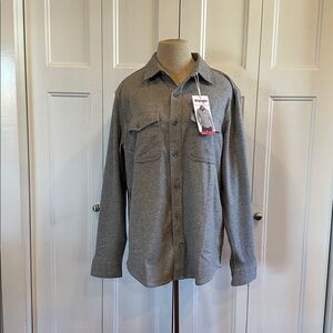Wrangler Men's Light Gray Flannel Knit Shirt